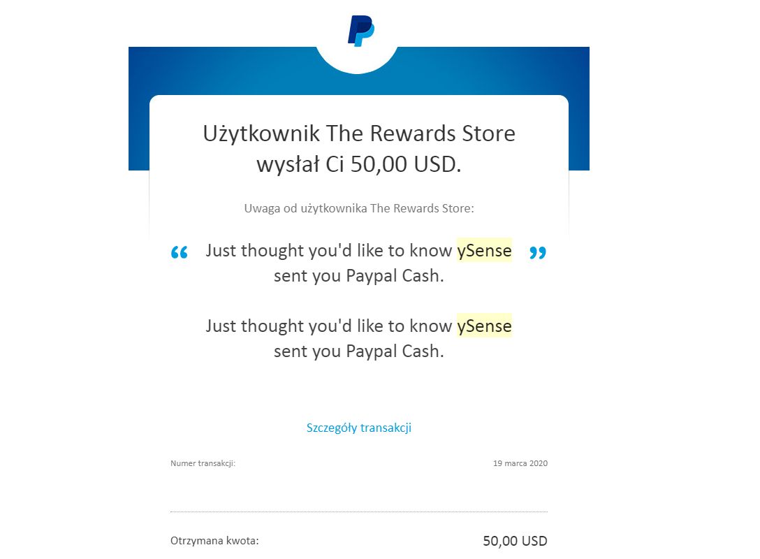 praca z domu - wypłata ySense 50 dolarów praca z domu - wypłata ySense 50 dolarów