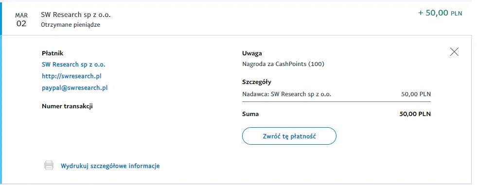 wypłata z ankiet z swpanel 50zł