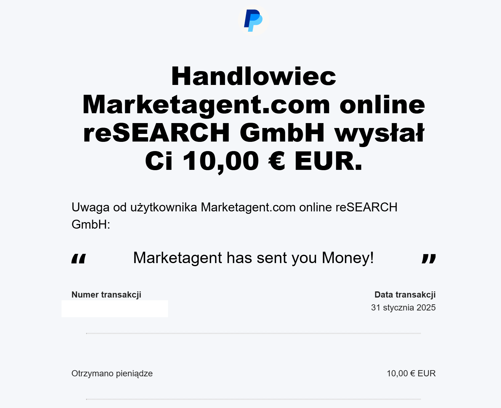 wypłata z ankiet z marketagent 10 euro